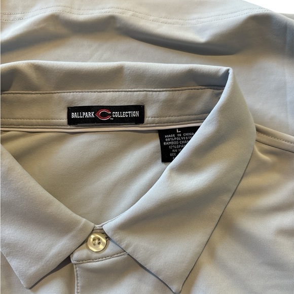 Men's Cincinnati Reds light Gray Tribute Polo - Picture 4 of 4